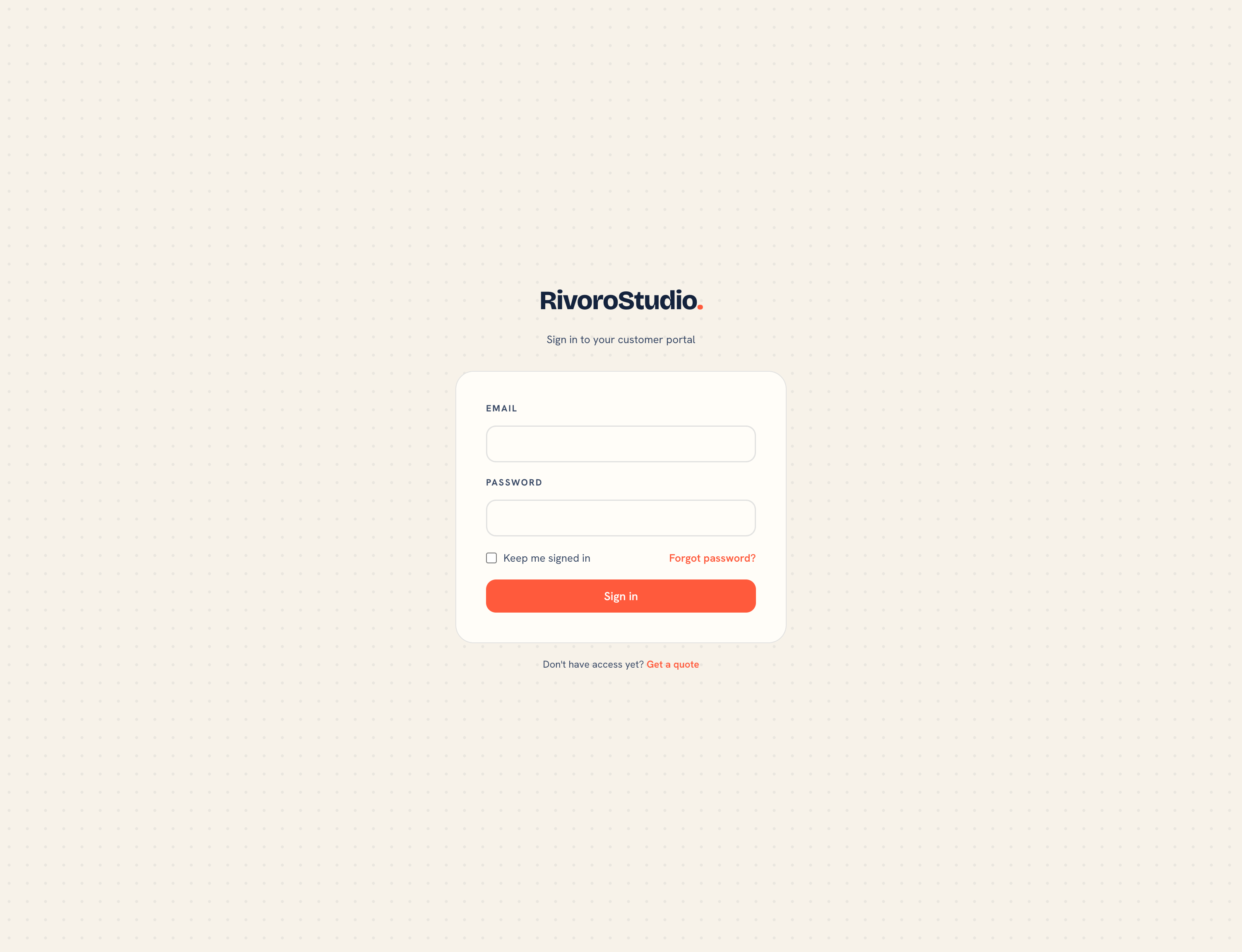 The portal login